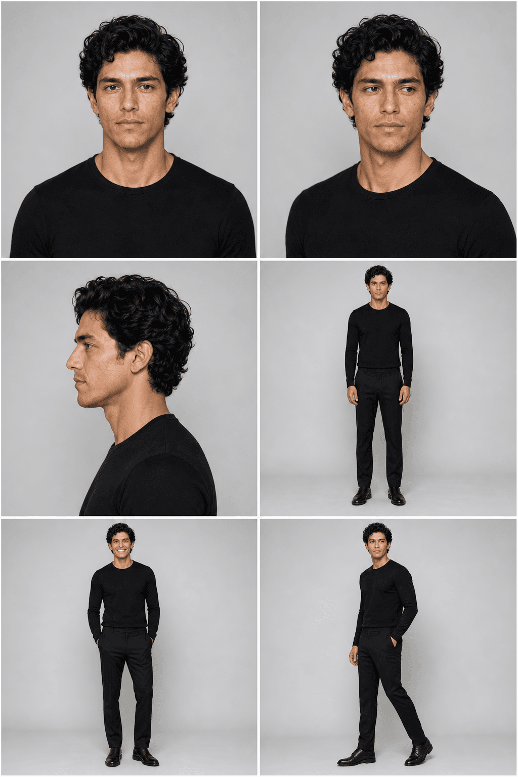 Thiago Cruz: Portrait-, Profil- und Ganzkörperansichten